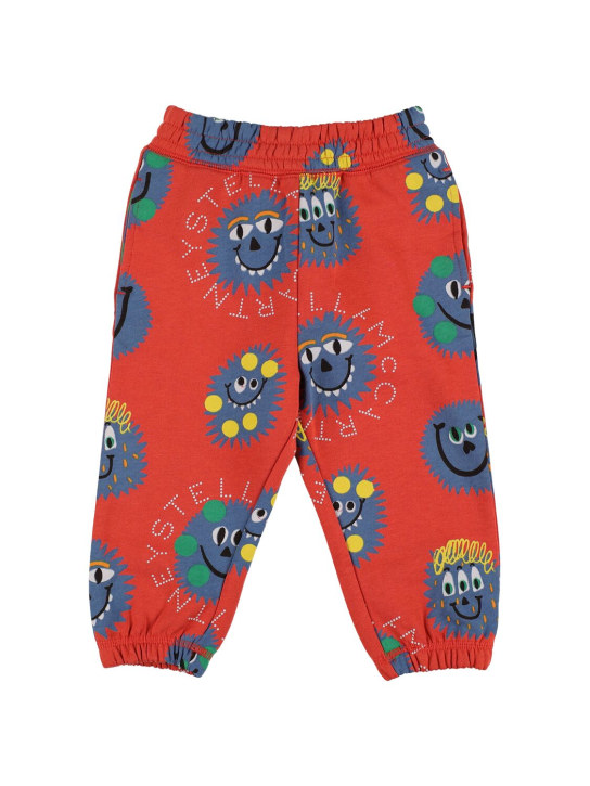 Stella Mccartney Kids: Pantaloni in felpa di cotone organico con stampa - Multicolore - kids-boys_0 | Luisa Via Roma