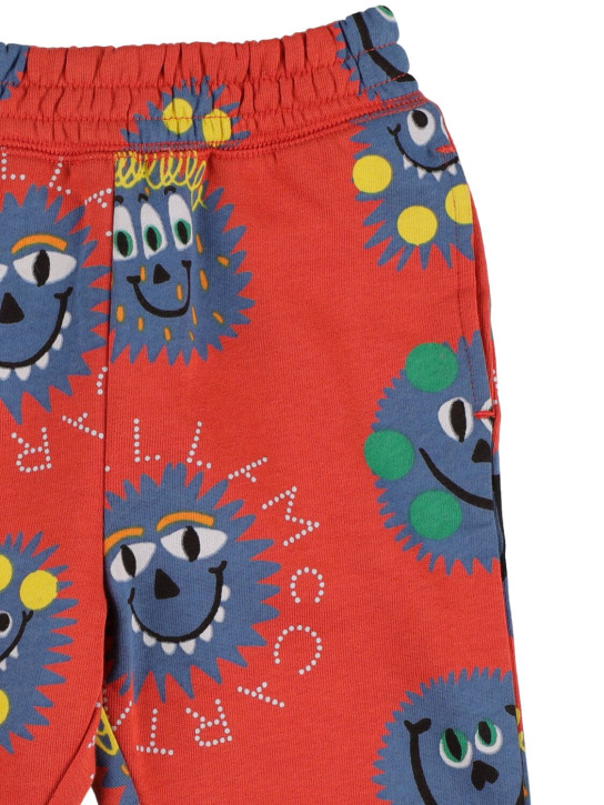 Stella Mccartney Kids: Monster print organic cotton sweatpants - Multicolor - kids-boys_1 | Luisa Via Roma
