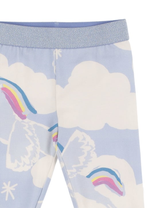 Stella Mccartney Kids: Unicorn print organic cotton leggings - Hellblau - kids-girls_1 | Luisa Via Roma