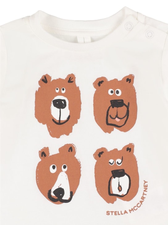 Stella Mccartney Kids: Bear オーガニックコットンTシャツ - kids-girls_1 | Luisa Via Roma