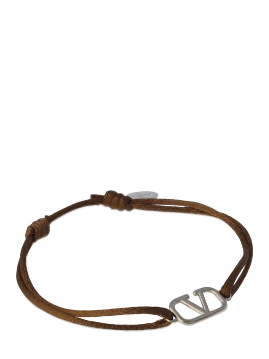 Valentino Garavani: Bracelet réglable V logo - Fondant - men_1 | Luisa Via Roma