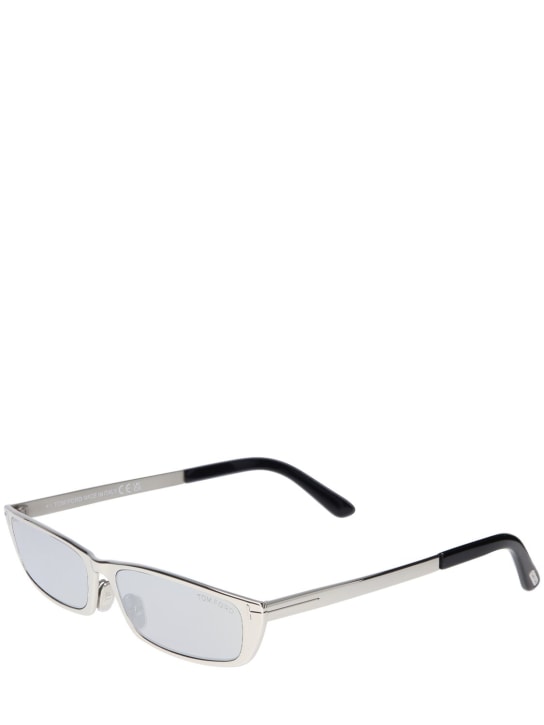 Tom Ford: Everett squared metal sunglasses - Silver/Mirror - women_1 | Luisa Via Roma