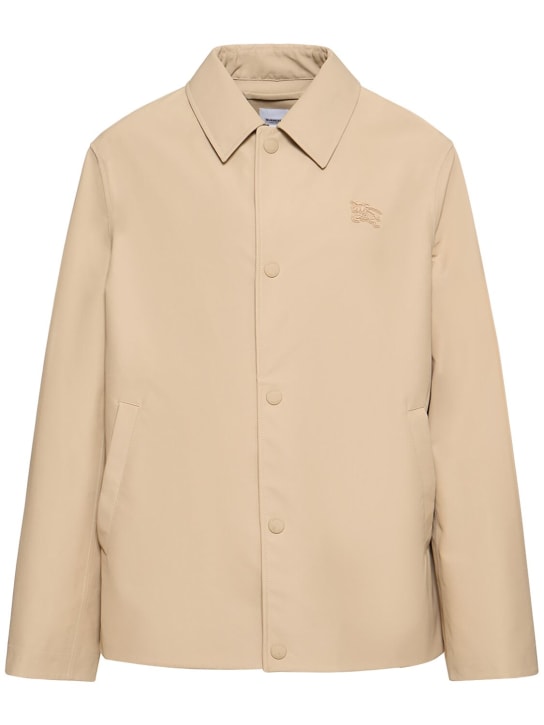 Burberry: Sussex buttoned coach jacket - Soft Fawn - men_0 | Luisa Via Roma