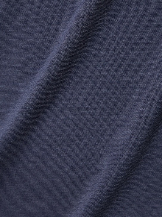 Tom Ford: Cotton blend crewneck t-shirt - Navy - men_3 | Luisa Via Roma