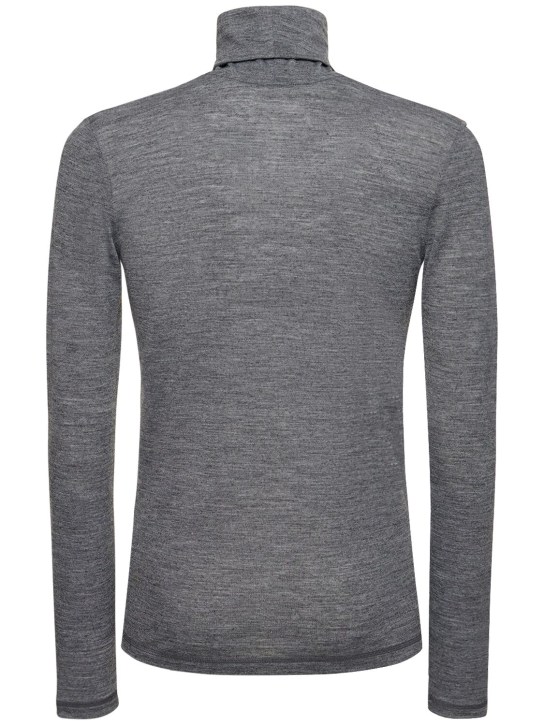 Jil Sander: Wool jersey turtleneck t-shirt - Grey - men_4 | Luisa Via Roma