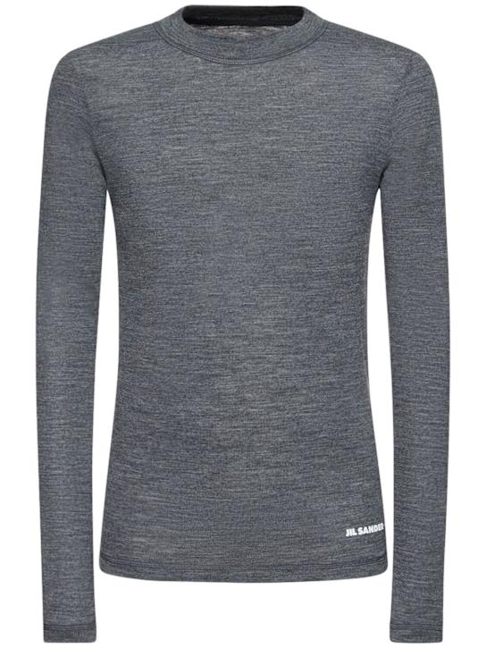 Jil Sander: Lightweight long sleeve t-shirt - men_0 | Luisa Via Roma