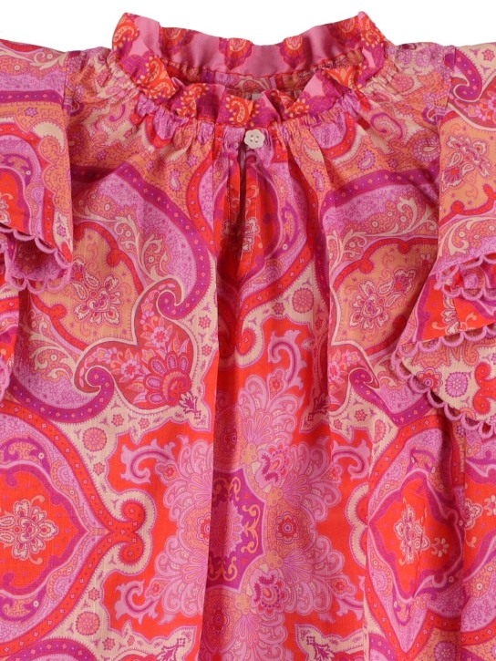 Zimmermann: Vestido de algodón estampado - Rosa/Púrpura - kids-girls_1 | Luisa Via Roma