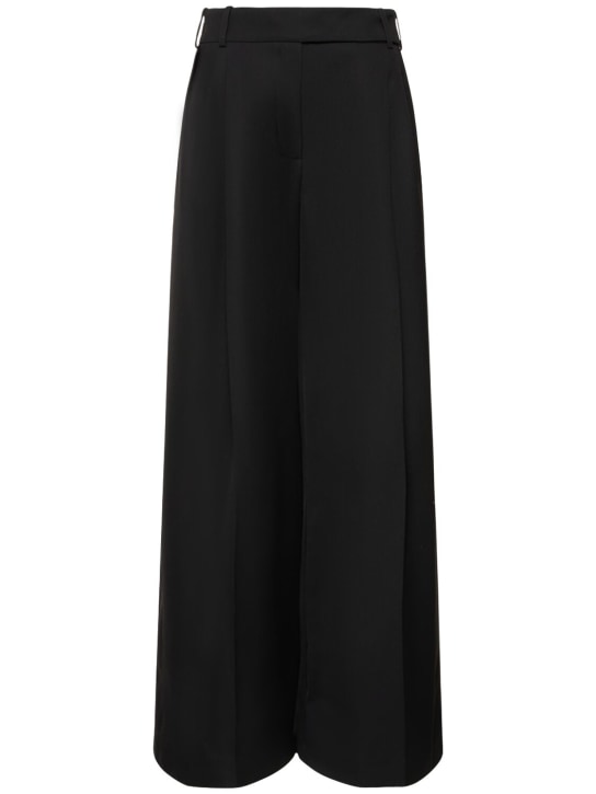 Alexandre Vauthier: Pantalon ample taille haute - Noir - women_0 | Luisa Via Roma