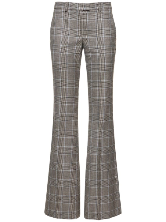Michael Kors Collection: Pantalon évasé en crêpe de laine Haylee - Gris - women_0 | Luisa Via Roma