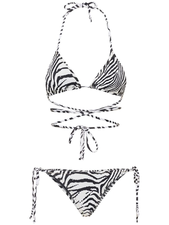 Reina Olga: Bikini a triangolo Miami stampato - Multicolore - women_0 | Luisa Via Roma