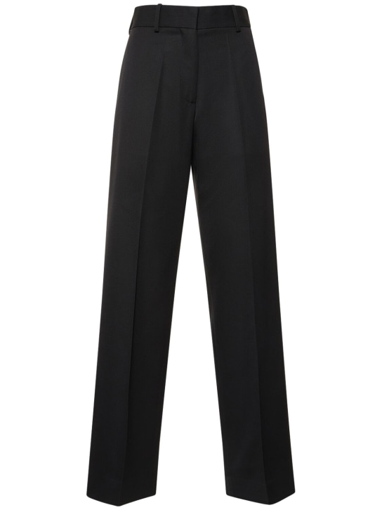 Palm Angels: Wool blend suit pants - Siyah - women_0 | Luisa Via Roma