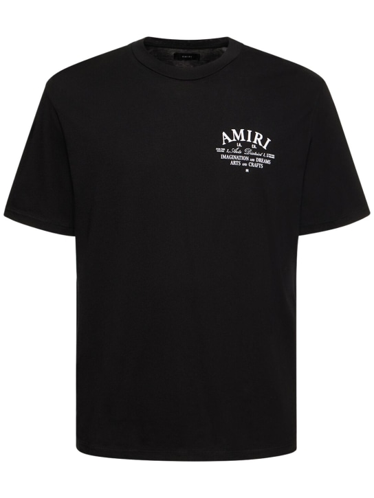 Amiri: T-shirt en coton imprimé Amiri Arts District - Noir - men_0 | Luisa Via Roma