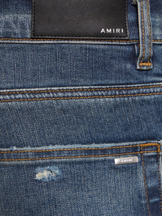 Amiri: 15cm Jeans aus Baumwolldenim - Deep Indigo - men_1 | Luisa Via Roma