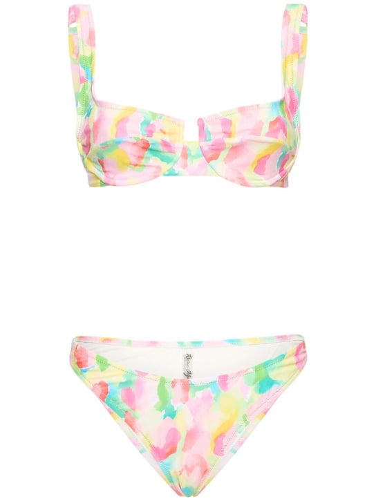 Multicolor Printed Bikini Top