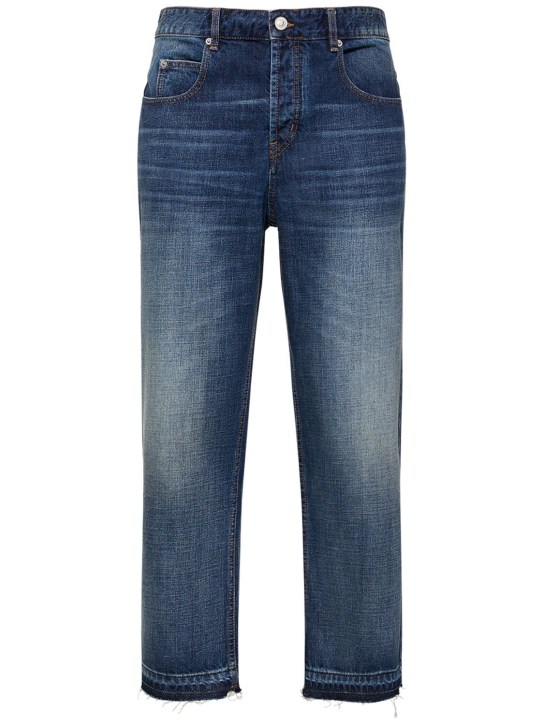 Marant: Jelden faded cotton denim jeans - Mavi - men_0 | Luisa Via Roma
