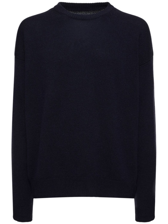 Jil Sander: Boxy cashmere sweater - Siyah - men_0 | Luisa Via Roma