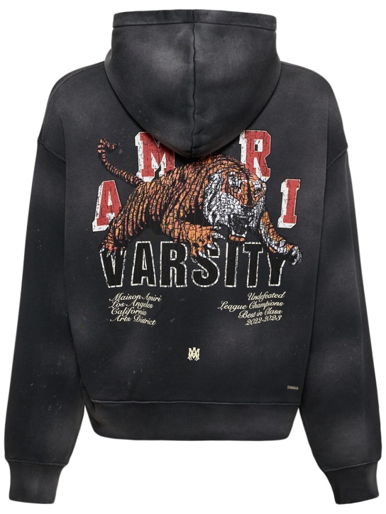 Amiri: Vintage tiger varsity hoodie - Siyah - men_0 | Luisa Via Roma