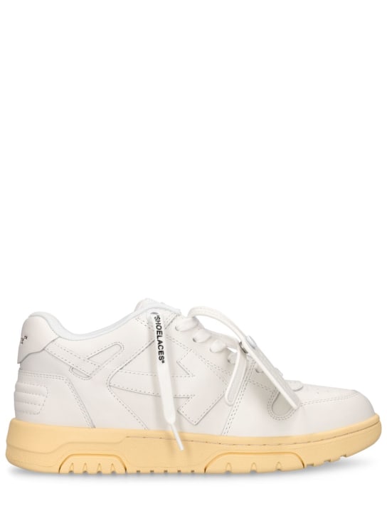 Off-White: Sneakers Out Of Office in pelle 30mm - Bianco - women_0 | Luisa Via Roma