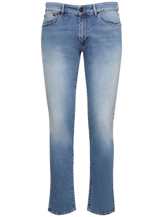 PT Torino: Jeans rectos de denim de algodón - men_0 | Luisa Via Roma