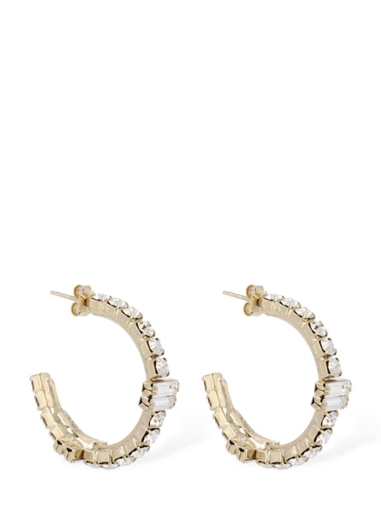 Rosantica: Camilla crystal hoop earrings - women_0 | Luisa Via Roma
