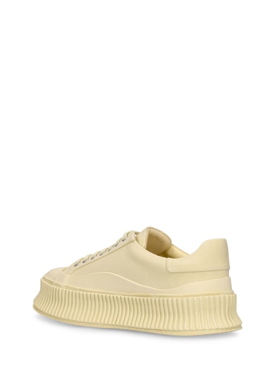 Jil Sander: 40 mm hohe Sneakers aus vulkanisiertem Canvas - Gelb - women_3 | Luisa Via Roma