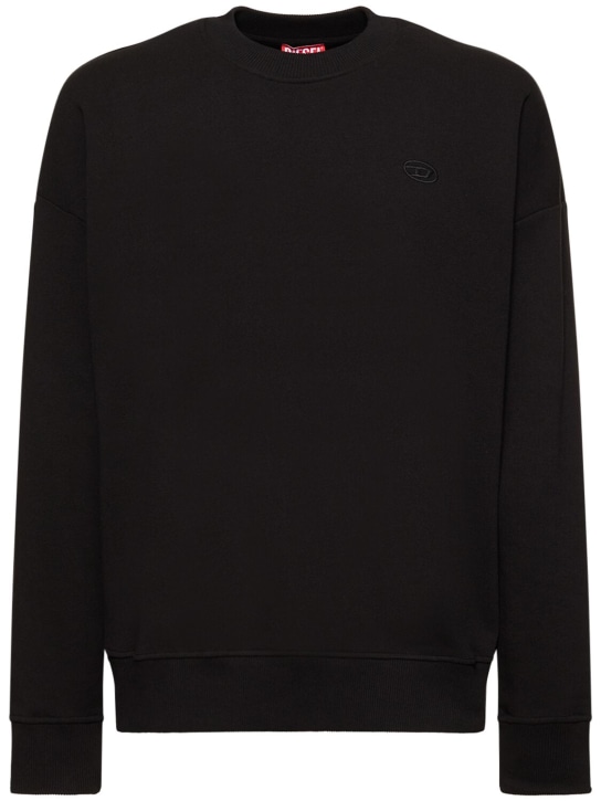 Diesel: Oval-D cotton fleece sweatshirt - men_0 | Luisa Via Roma