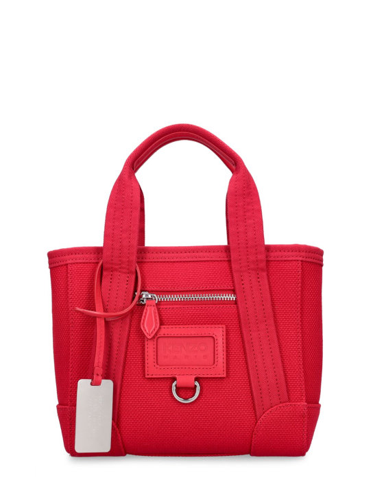 Kenzo Paris: Mini cotton tote bag - Kırmızı - women_0 | Luisa Via Roma