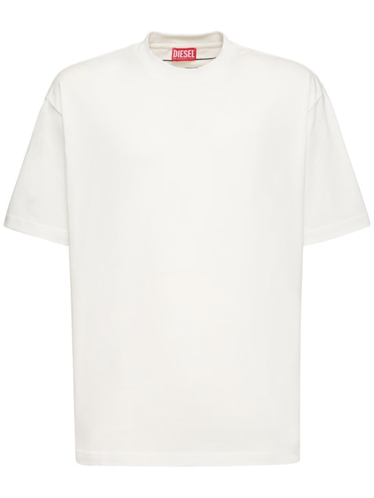 Diesel: Oval-D embroidery loose cotton t-shirt - men_0 | Luisa Via Roma