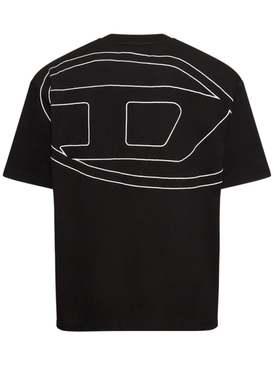 Diesel: Oval-D embroidery loose cotton t-shirt - men_0 | Luisa Via Roma