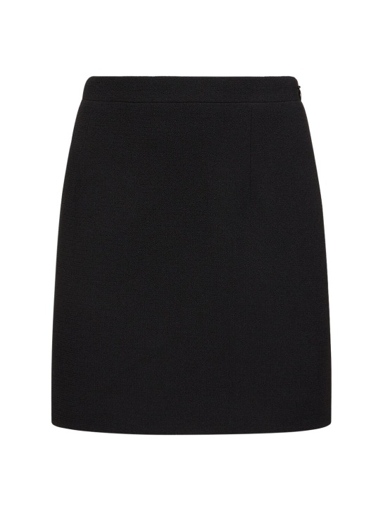 Alessandra Rich: Tweed bouclé mini skirt - Black - women_0 | Luisa Via Roma