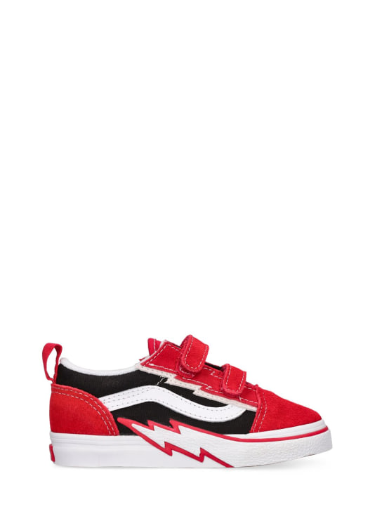 Vans: Old Skool V leather strap sneakers - kids-boys_0 | Luisa Via Roma