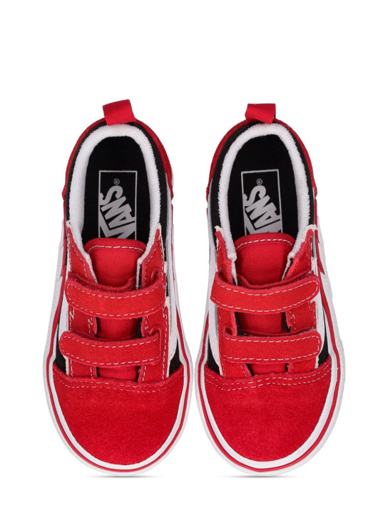 Vans: Old Skool V leather strap sneakers - kids-boys_1 | Luisa Via Roma