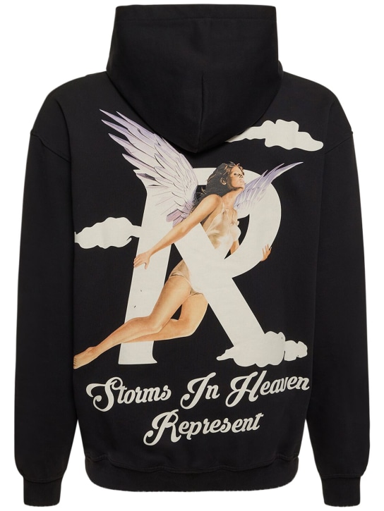 Represent: Storms In Heaven logo cotton hoodie - men_0 | Luisa Via Roma