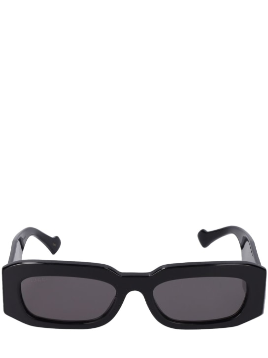 Gucci: GG1426S Rectangular acetate sunglasses - Black - men_0 | Luisa Via Roma
