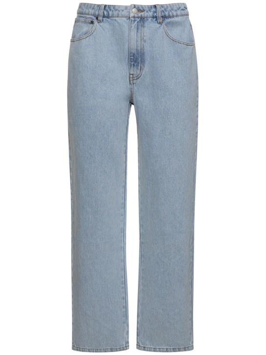 Unknown: Jeans baggy de denim con bordado - Azul - men_1 | Luisa Via Roma