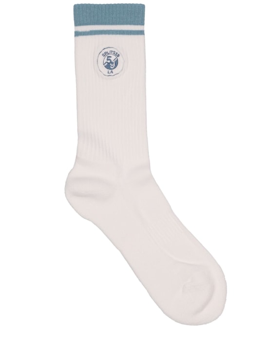 Splits59: Cotton blend crew socks - White - women_0 | Luisa Via Roma