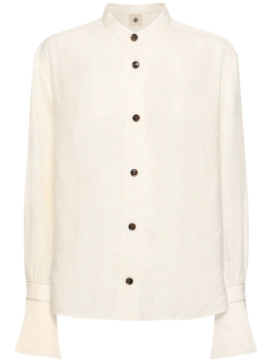 The Garment: Maui viscose & linen shirt - Beyaz - women_0 | Luisa Via Roma