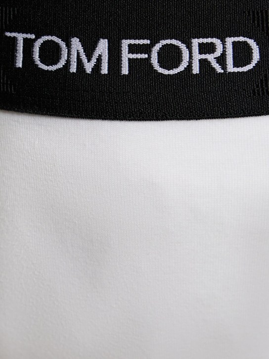 Tom Ford: 棉质平纹针织下体弹力护身 - 白色 - men_1 | Luisa Via Roma