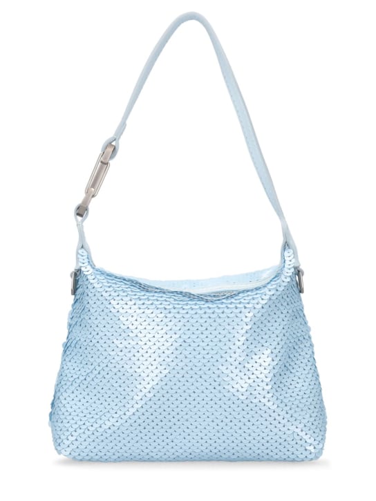 EÉRA: Slim Moon sequined leather bag - Sky Blue - women_0 | Luisa Via Roma