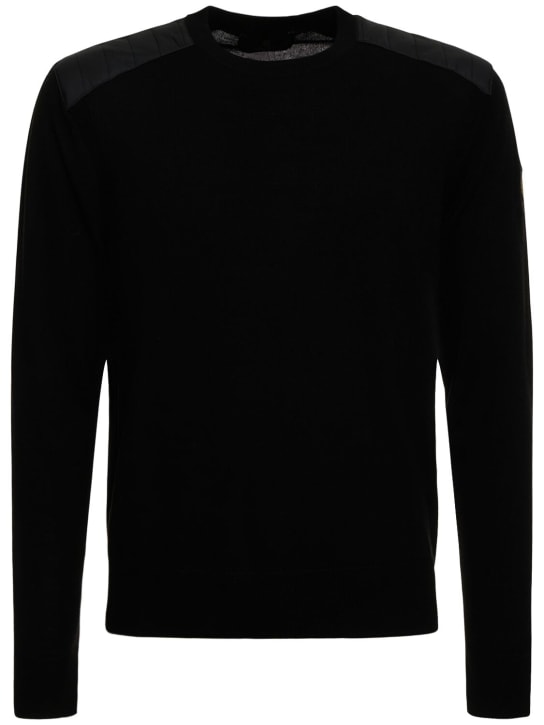 Belstaff: Strickpullover aus Wolle „Kerrigan“ - Schwarz - men_0 | Luisa Via Roma