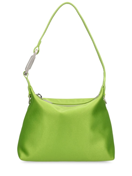 EÉRA: Slim Moon satin top handle bag - Green - women_0 | Luisa Via Roma
