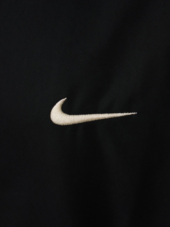 Nike: Parka in nylon / Swoosh - Black/Coconut M - men_1 | Luisa Via Roma