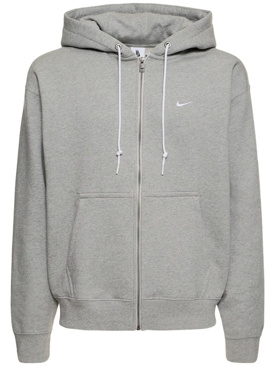 Nike: Sudadera de algodón con capucha - Dk Grey Heather - men_0 | Luisa Via Roma