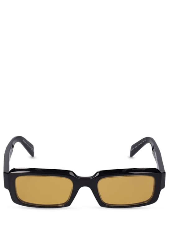 Prada: Catwalk squared acetate sunglasses - Black/Yellow - women_0 | Luisa Via Roma