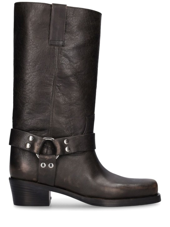 Paris Texas: 45mm Roxy leather boots - Black - women_0 | Luisa Via Roma