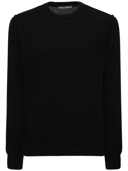 Dolce&Gabbana: Inside Out cashmere sweater - Black - men_0 | Luisa Via Roma