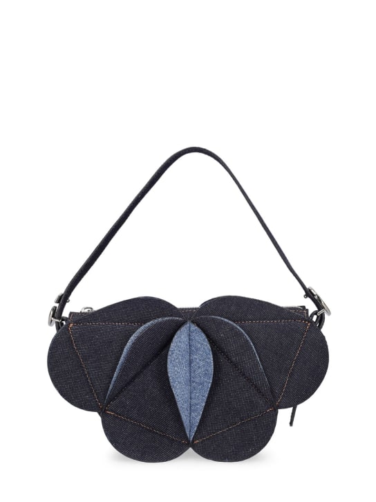 Coperni: Origami denim shoulder bag - Koyu Lacivert - women_0 | Luisa Via Roma
