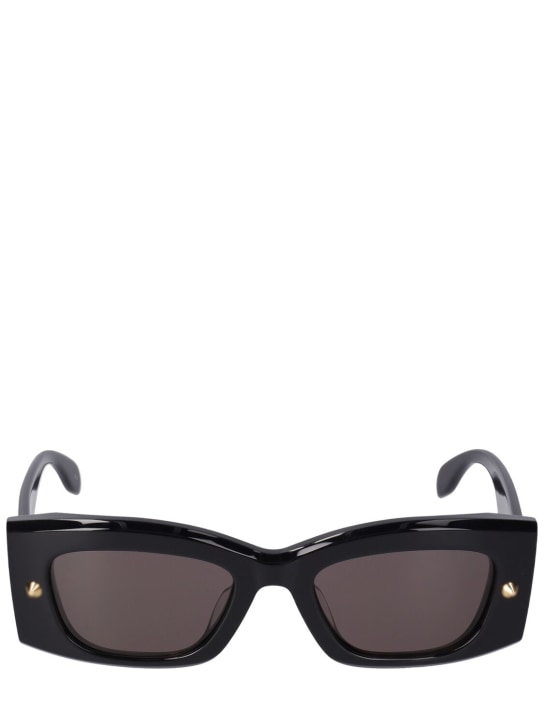 Alexander McQueen: AM0426S acetate sunglasses - Black - men_0 | Luisa Via Roma