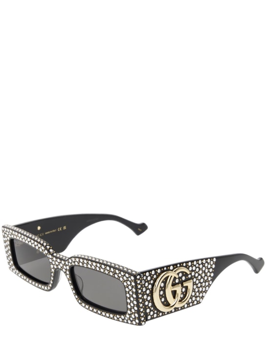 Gucci: Gafas de sol de acetato - Negro - women_1 | Luisa Via Roma