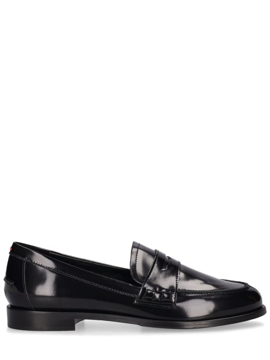 Aeyde: 15mm Oscar Polido leather loafers - Black - women_0 | Luisa Via Roma